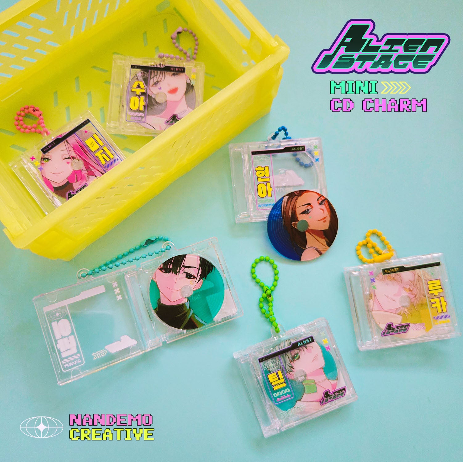 Alien Stage - Mini CD Charm Acrylic Keychain Trinket Y2K Aesthetic