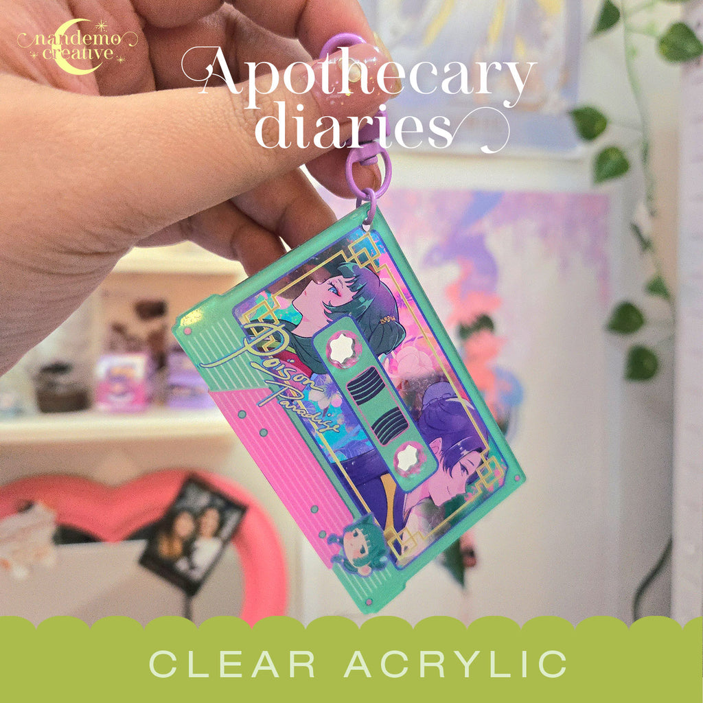 Apothecary Diaries Anime Casette Acrylic Keychain Jinmao Maomao Jinshi