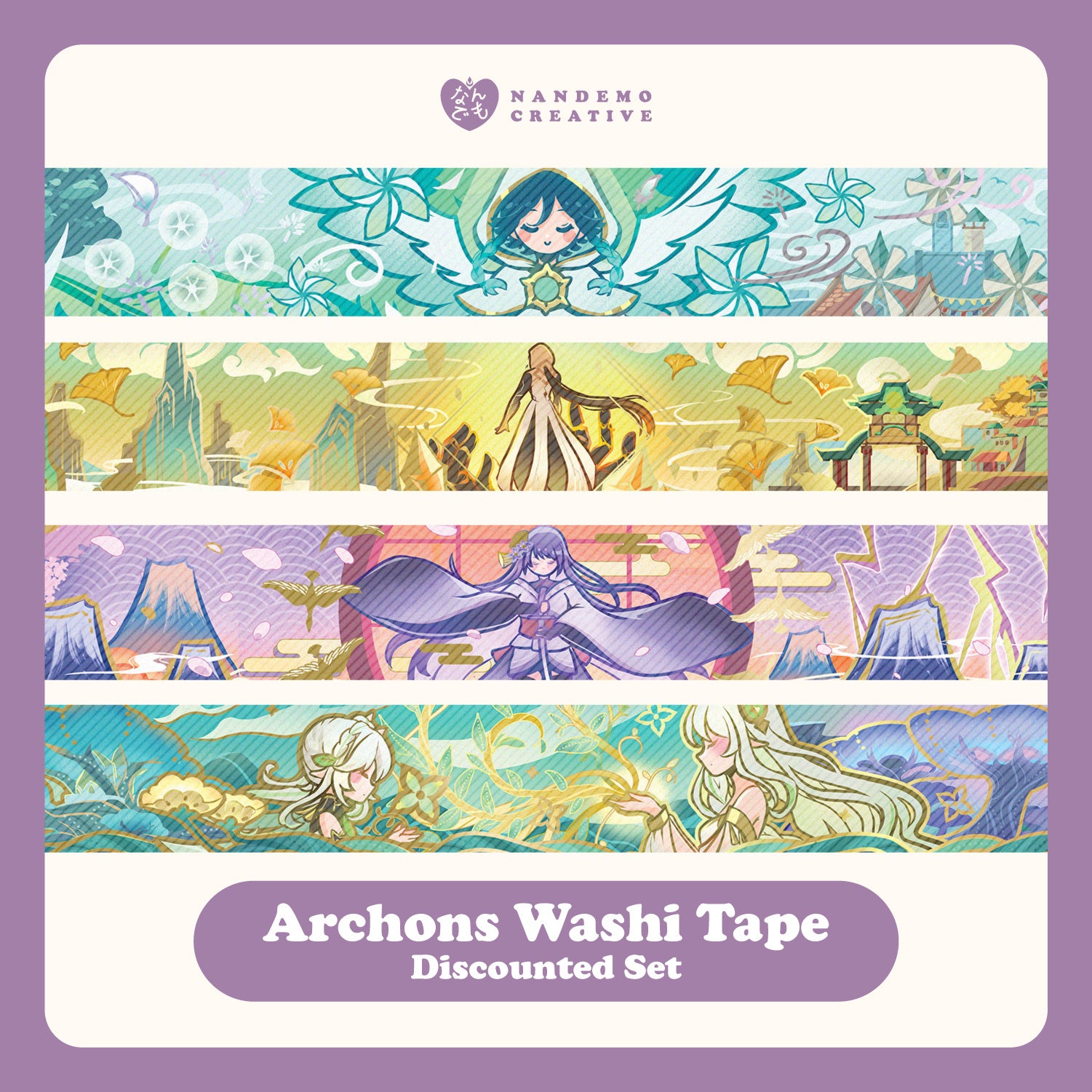 Genshin Impact Archon Foil Washi Tapes