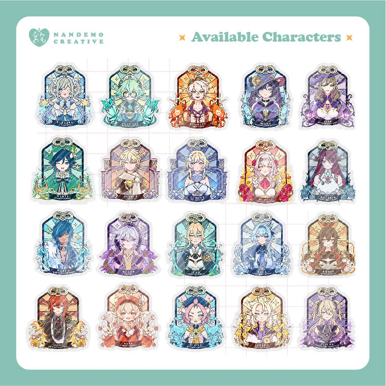 Genshin Impact Cute Omamori Japanese Goodluck Charms Mondstadt Keychain