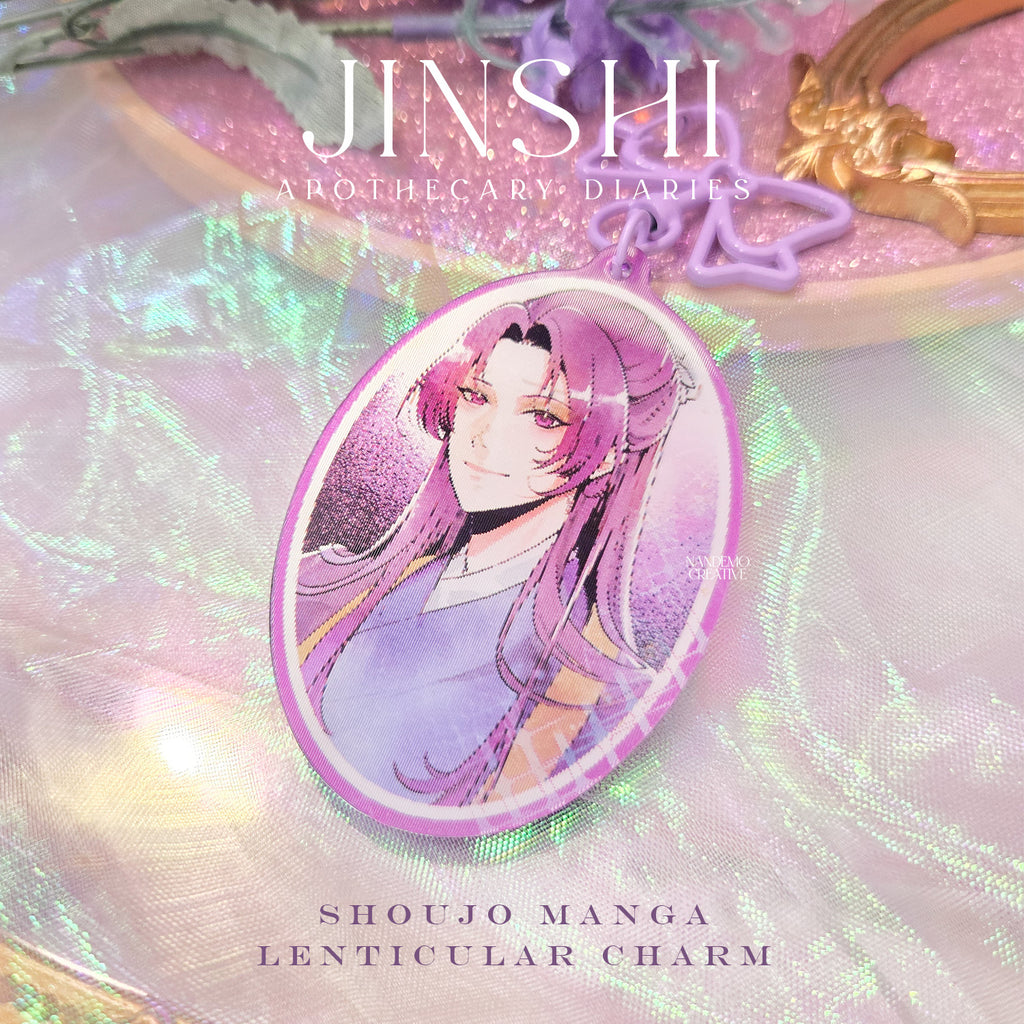 Shoujo Manga inspired lenticular charm - Himmel, Jinshi, HSR Sunday
