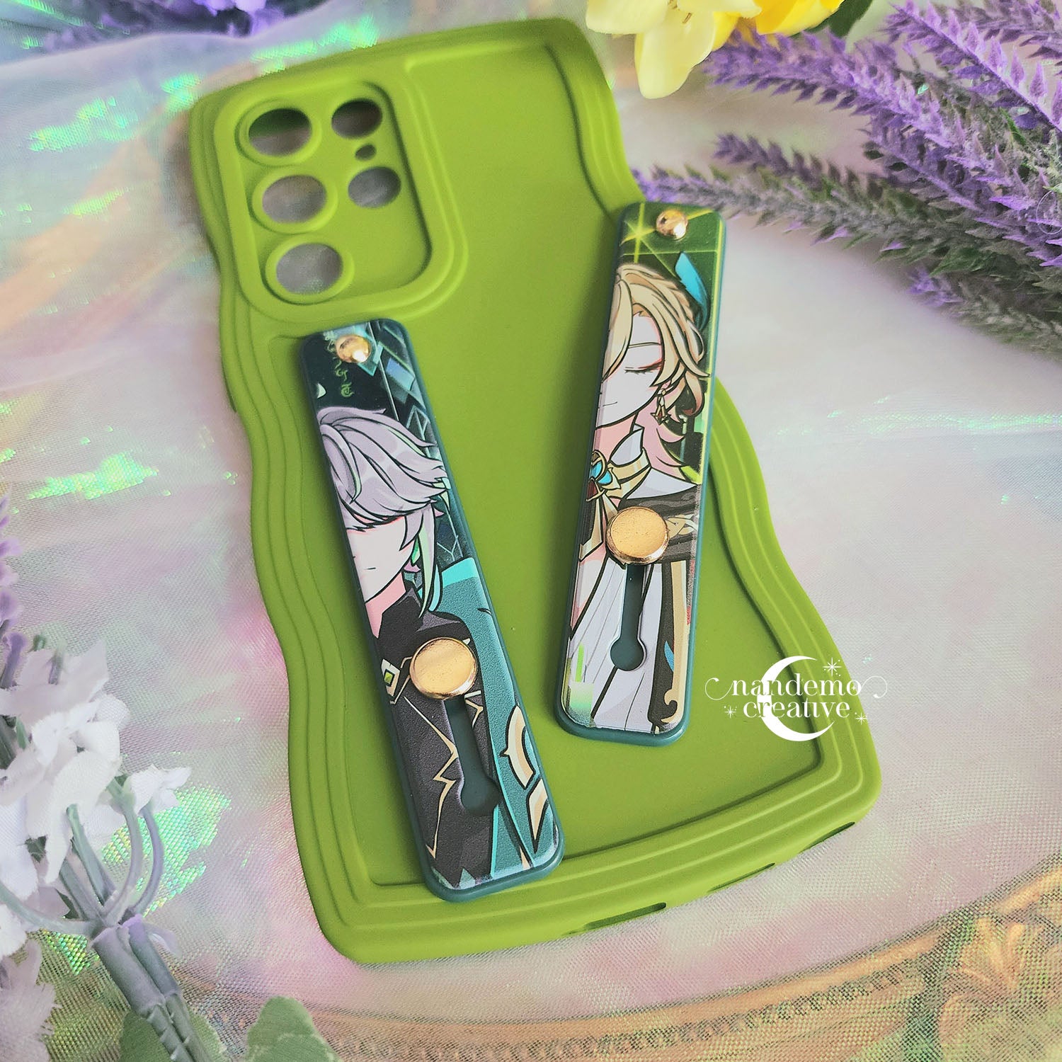 Genshin Impact Flat Phone Grips - Universal phone grip