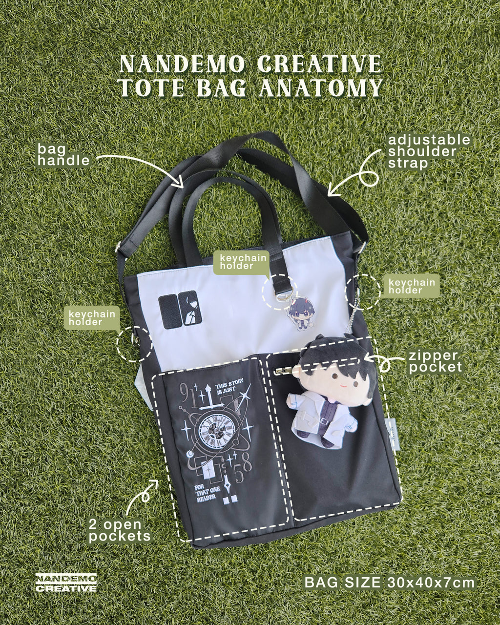 Embroidered Tote Bag - Genshin Impact and ORV PRE-ORDER