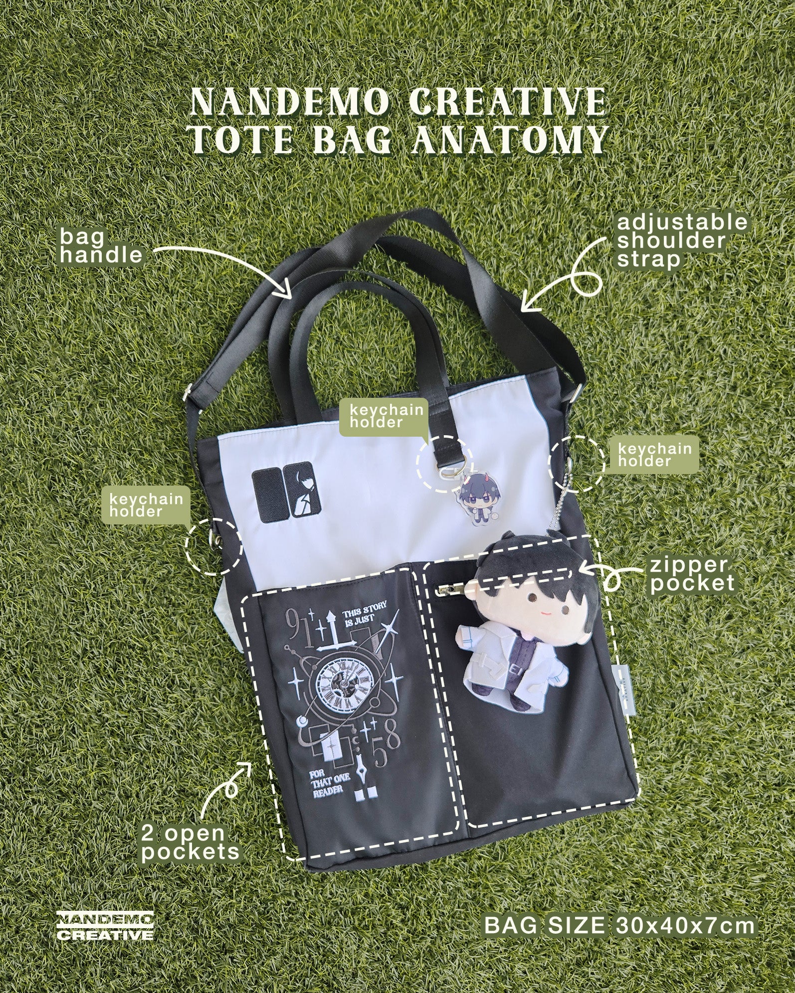 Embroidered Tote Bag - Genshin Impact and ORV PRE-ORDER