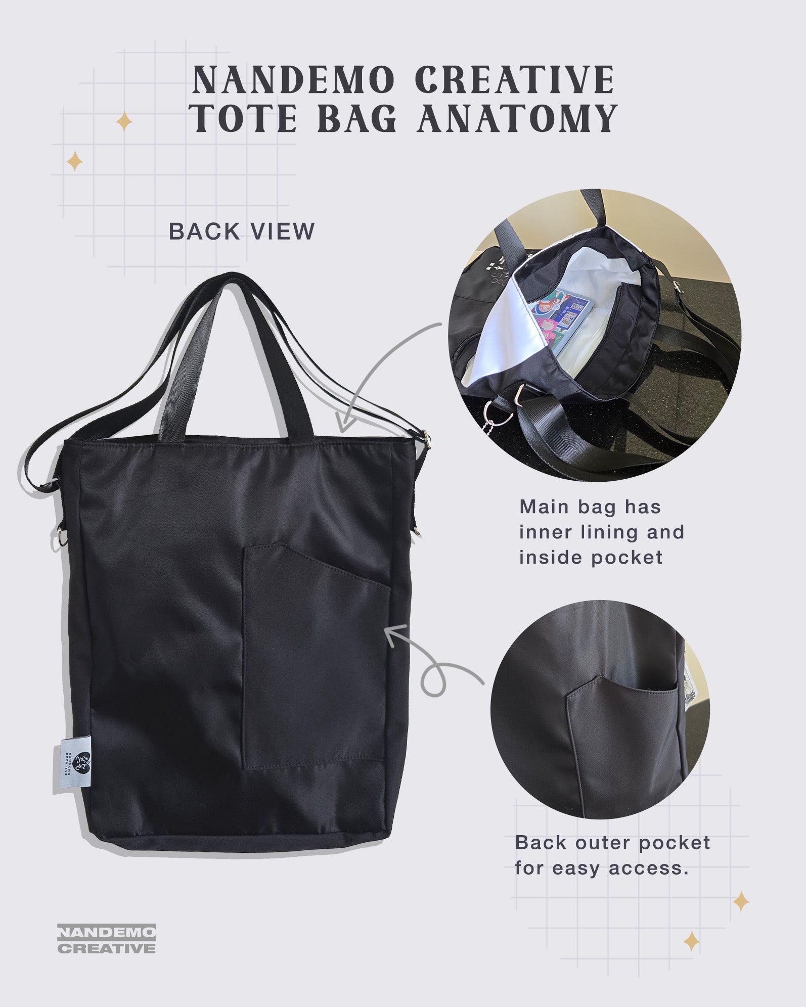Embroidered Tote Bag - Genshin Impact and ORV PRE-ORDER