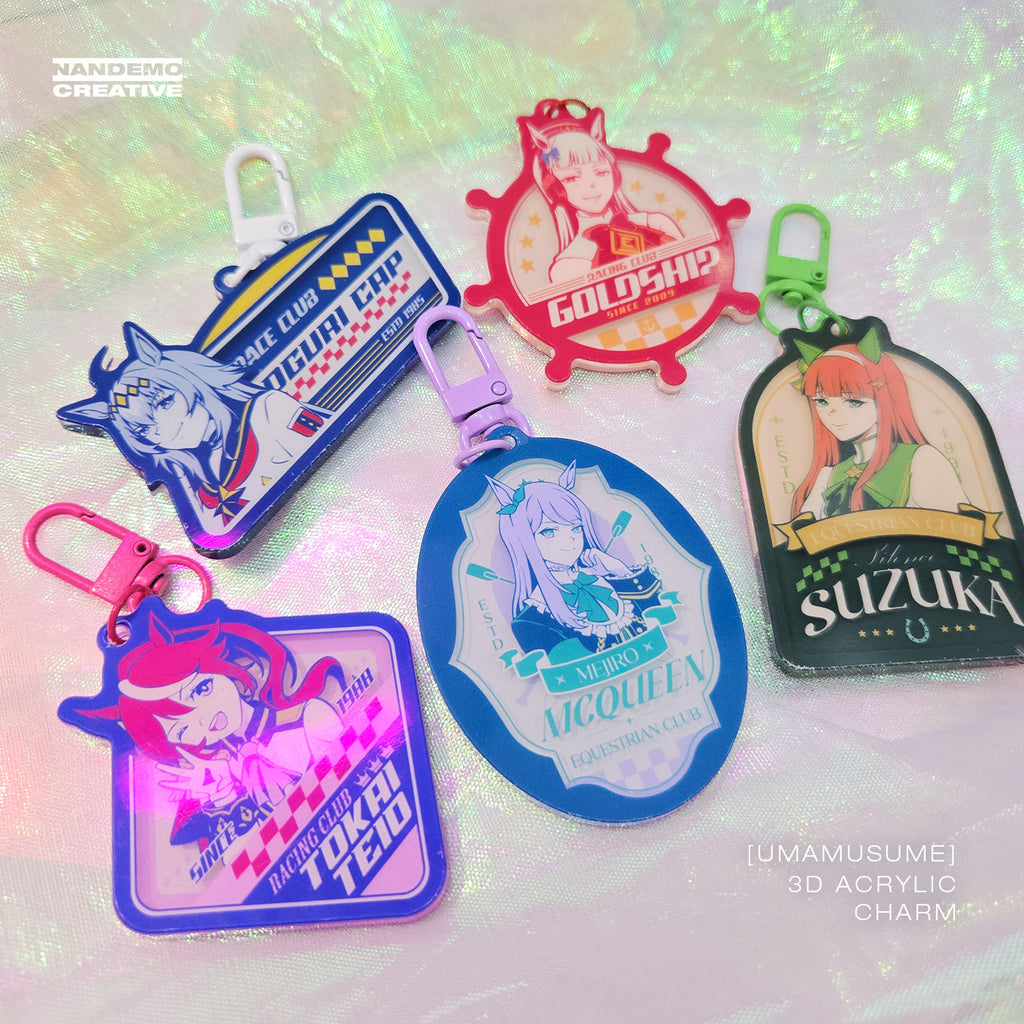 Uma Musume Pretty Derby Anime - 3D Acrylic Keychain or Wooden Charm