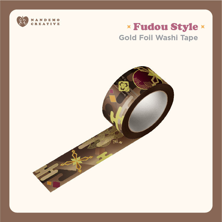 Genshin Impact - Shikanoin Heizou inspired Gold Foil Washi Tape