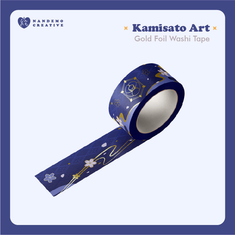 Genshin Impact - Kamisato inspired Gold Foil Washi Tape